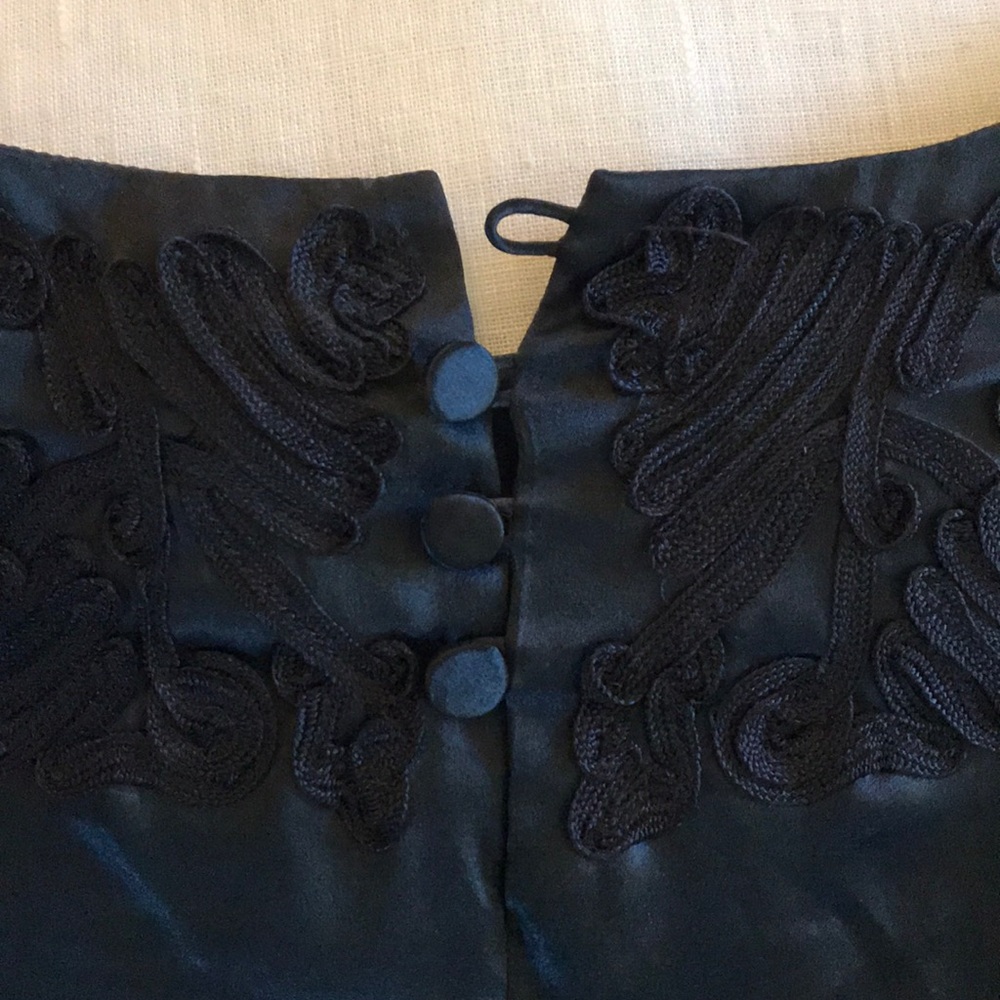 Vintage Lauren Alexandra Silk shirt- black size 12 - Picture 4 of 4